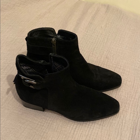 AQUATALIA Elegant Black Ankle Boots. Size 8. Made in Italy - Picture 2 of 10
